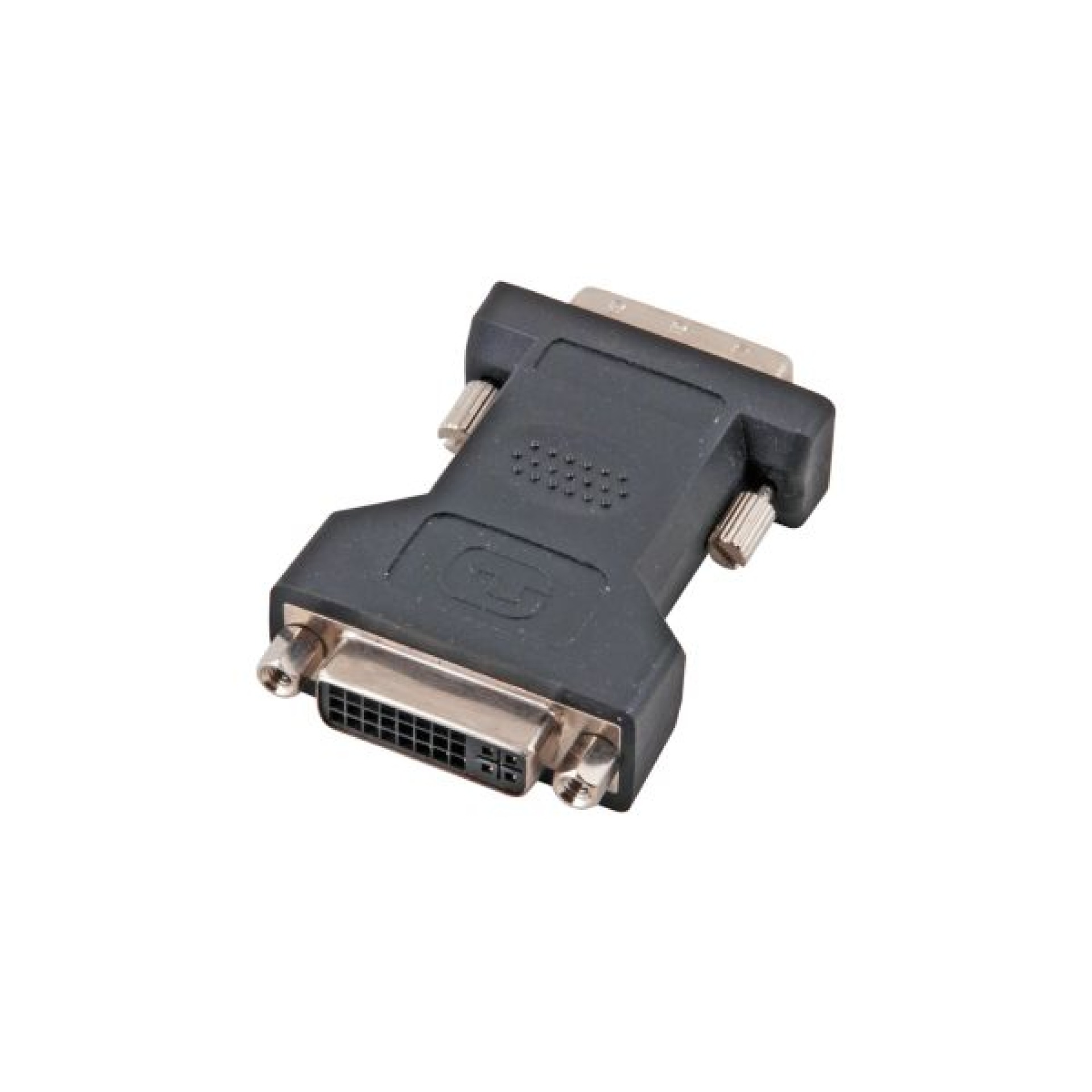 DVI-VGA Adapter, 2x DVI-I 24+5, Bu.-Bu., schwarz