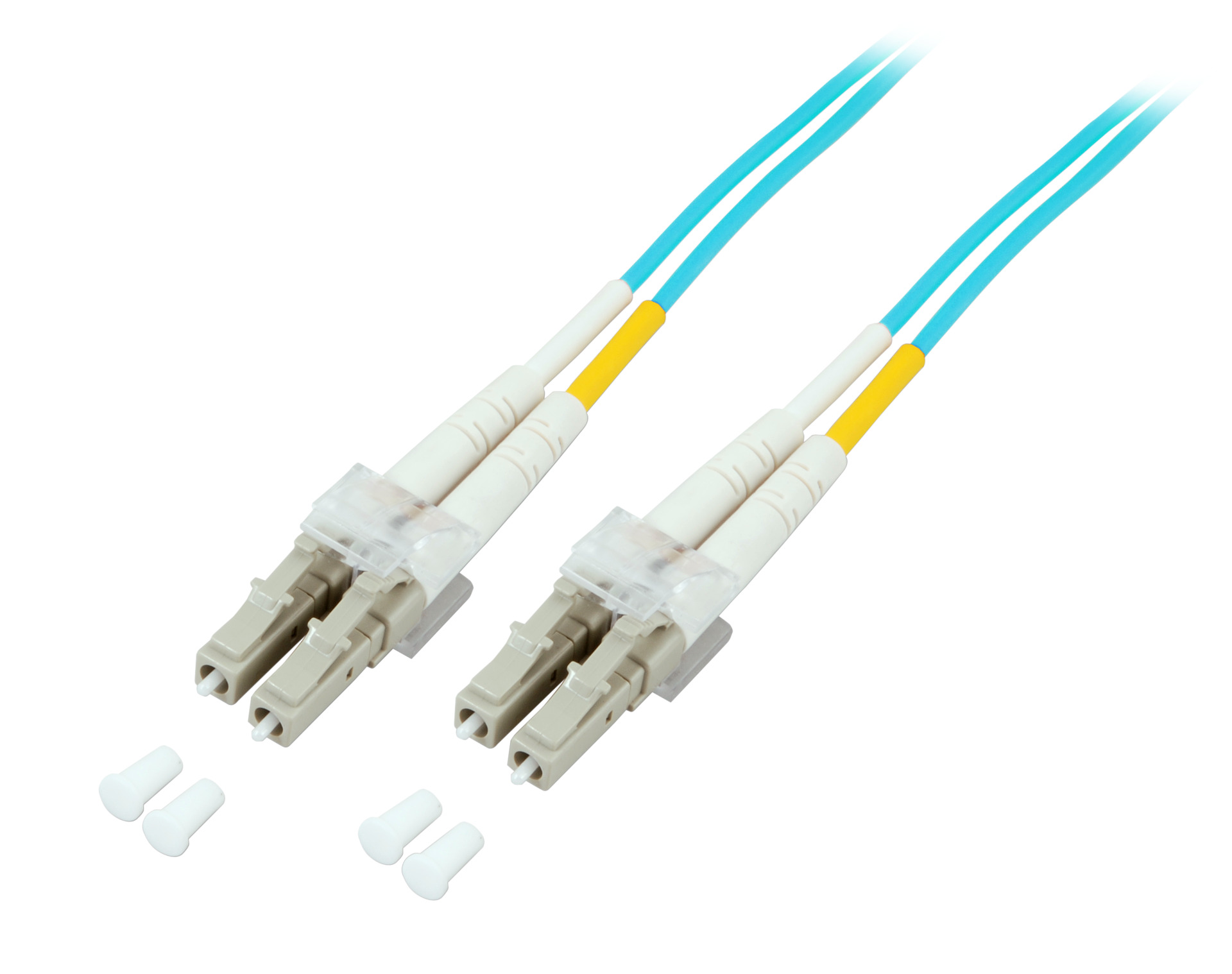 Duplex Patchcable LC-LC OM3 2m LSZH 2mm aqua