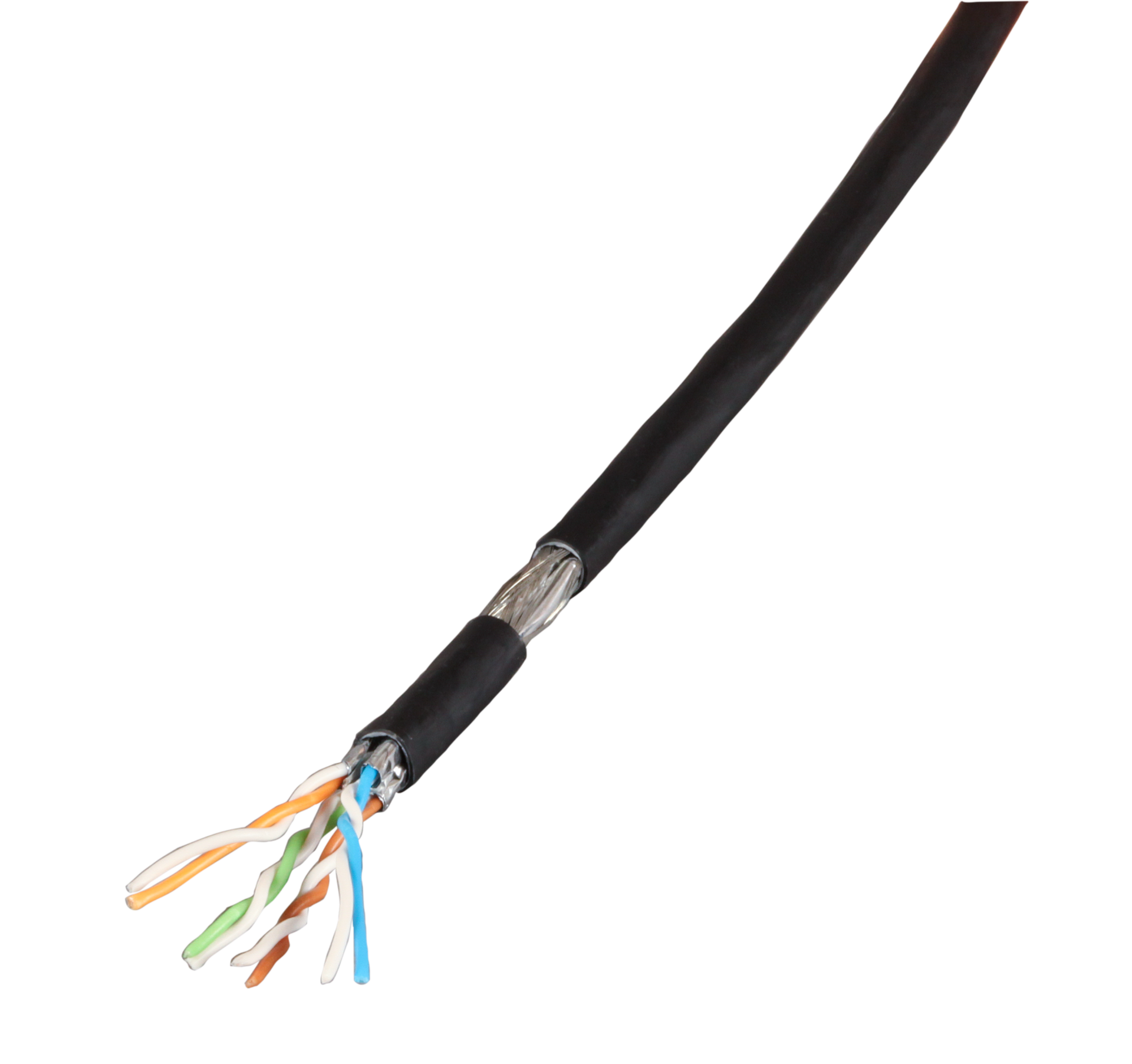 Patch cable Cat.7 PiMF UC900MHz SS26 4P FRNC-B, black, 100 M