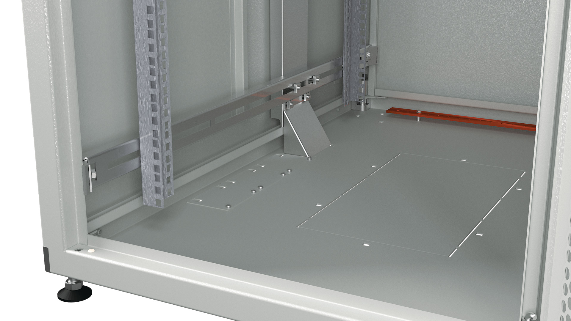 Co-Location Rack PRO, 1 x 42U, 600x1000 mm, F+R 1-Part Perforated ...