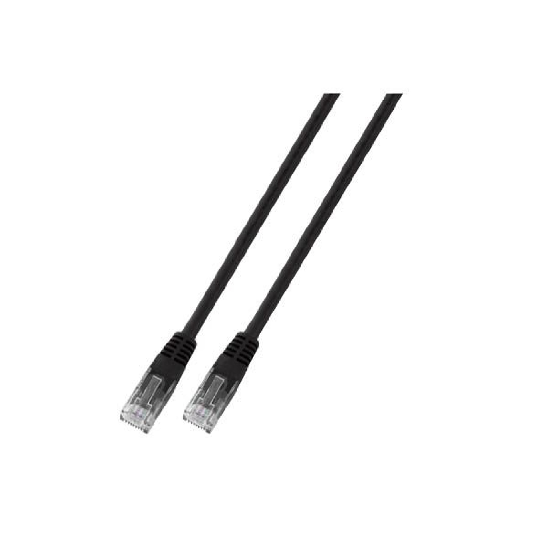 RJ45 Patchkabel U/UTP, Cat.5e, PVC, CCA, 2m, schwarz