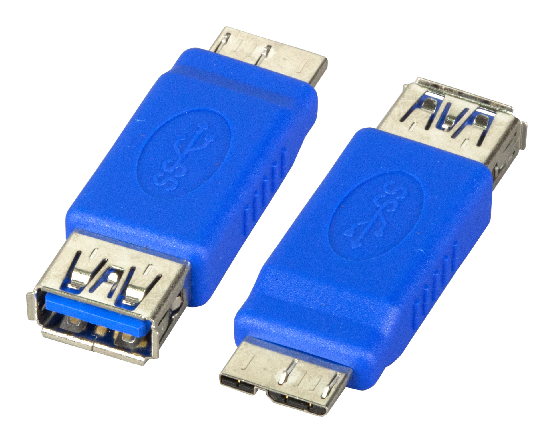 USB3.0-Adapter, Buchse A - Stecker,Micro-B, blau