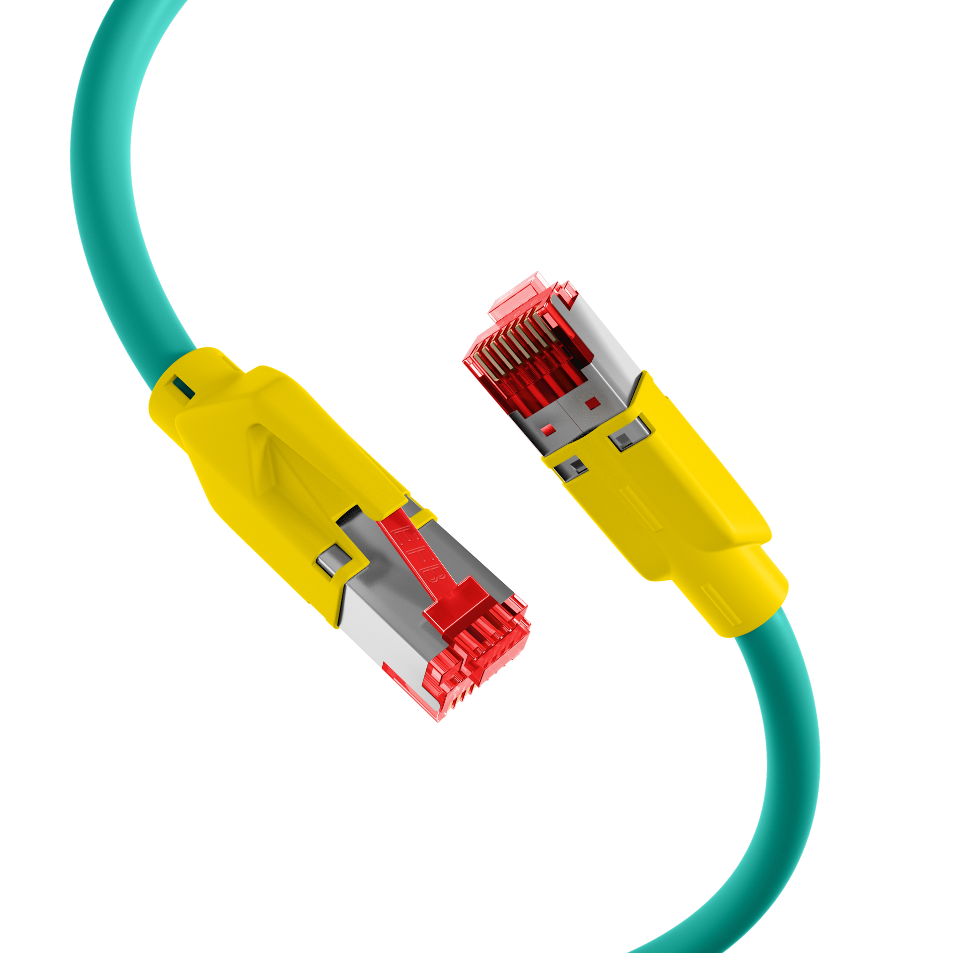 RJ45 Patchkabel Cat.5e SF/UTP PUR  TM21 Tülle gelb schleppfähig grün 1m