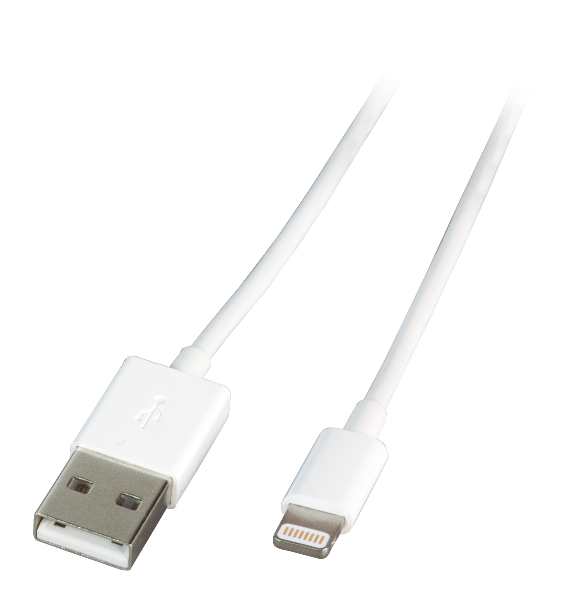 MFI USB2.0 Cable Type-A - Lightning, St.-St., 1.0m, white