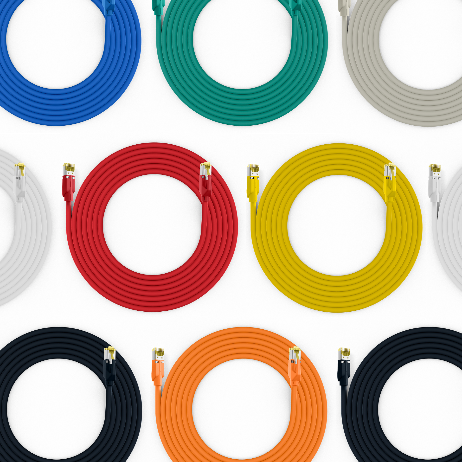 RJ45 Patch Cord Cat.6A S/FTP LSZH Dätwyler 7702 TM31 blue 10m