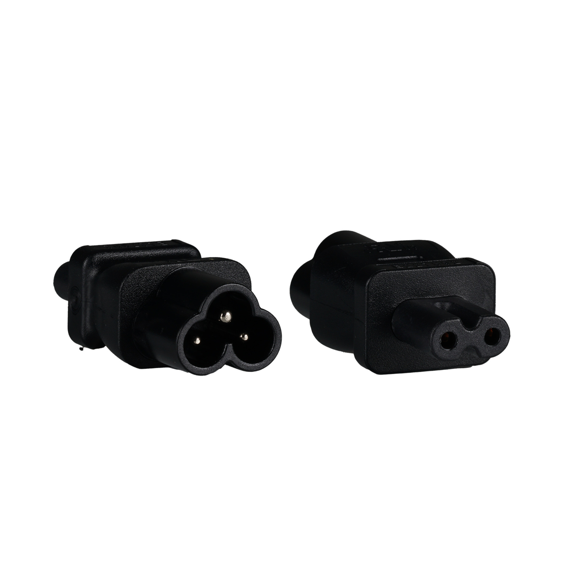 Mains adapter IEC C6 to IEC C7, Mickey Mouse plug - Euro 8 socket