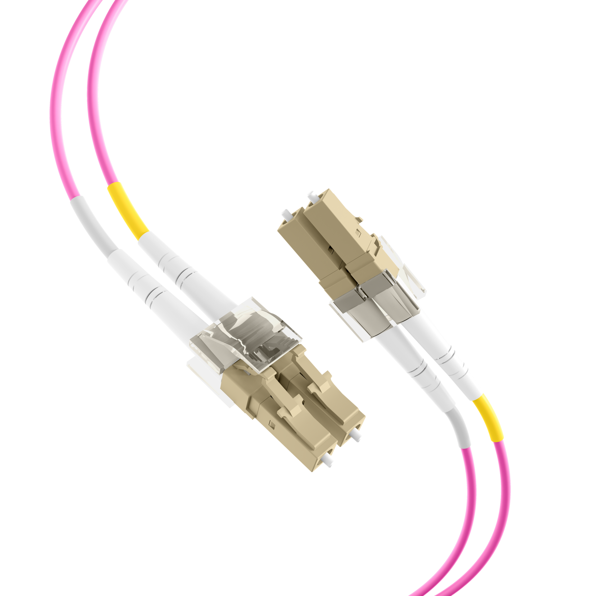 Duplex Patchkabel Flat-Twin LC-LC OM4 15m LSZH 3x5mm erikaviolett