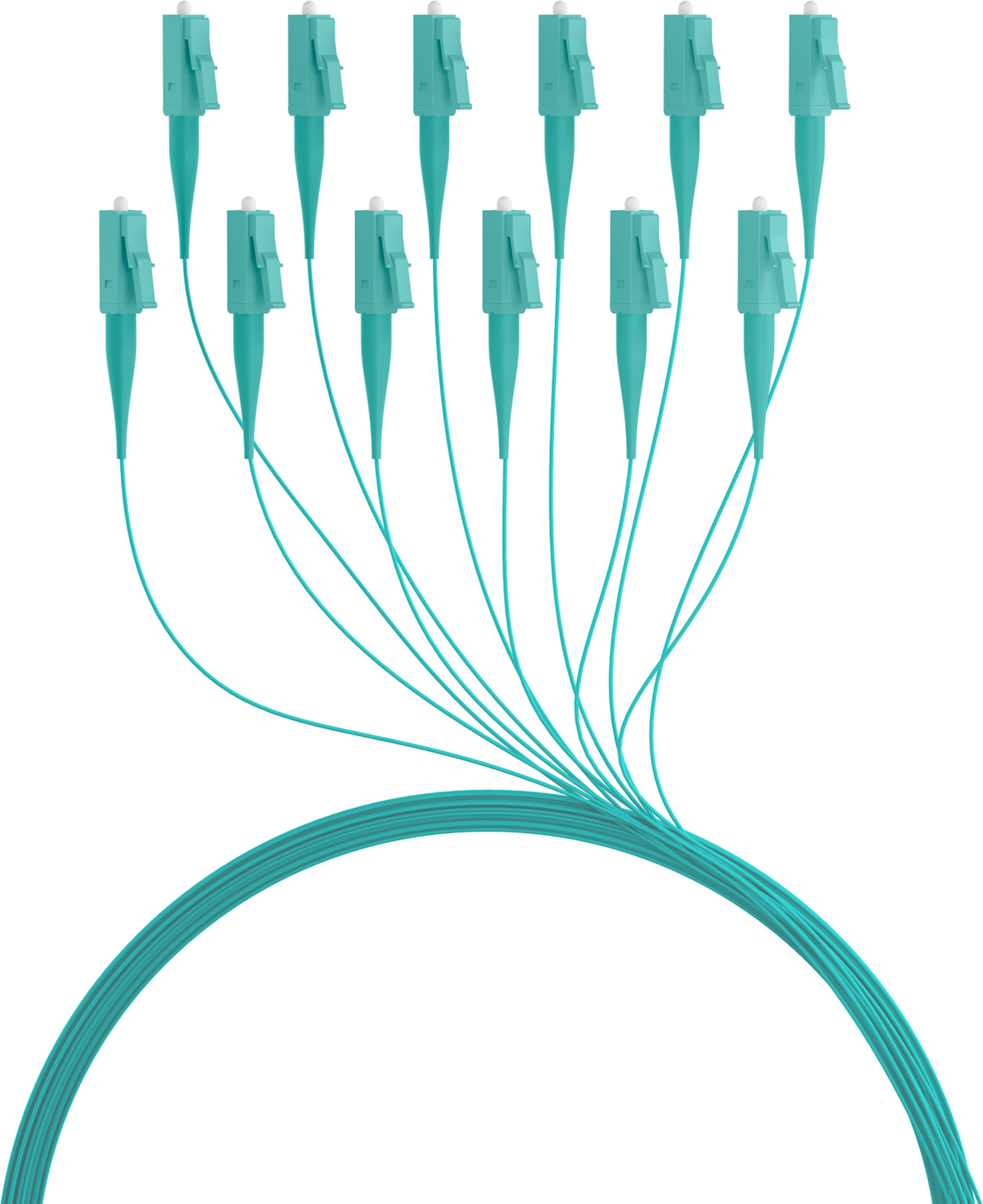 Faserpigtail LC OM3 -Aqua 2m - 1 Stück