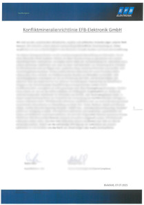 EFB-Elektronik Konfliktmineralienrichtlinie Cover