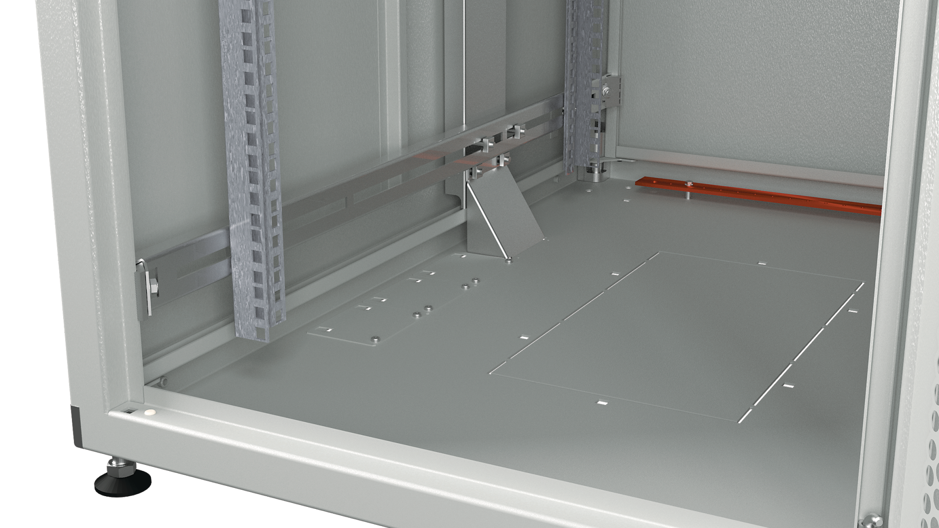 Co-Location Rack PRO, 2 x 20U, 600x1200 mm, F+R 1-Part Perforated, RAL7035