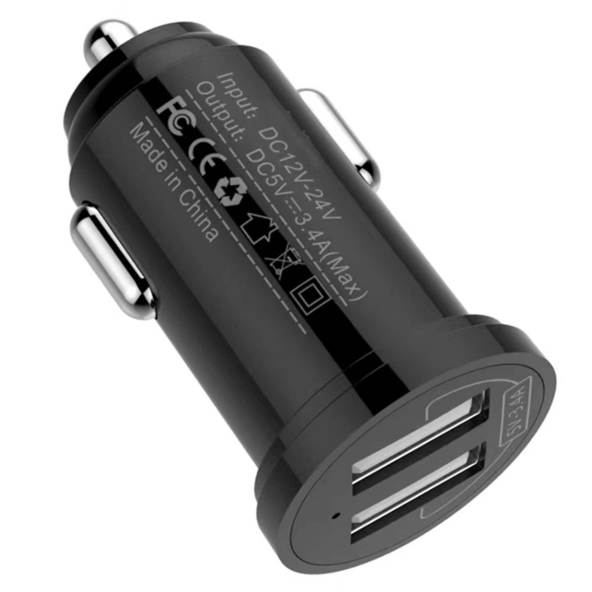 Techly car charger 2x USB-A 12W/2.4A