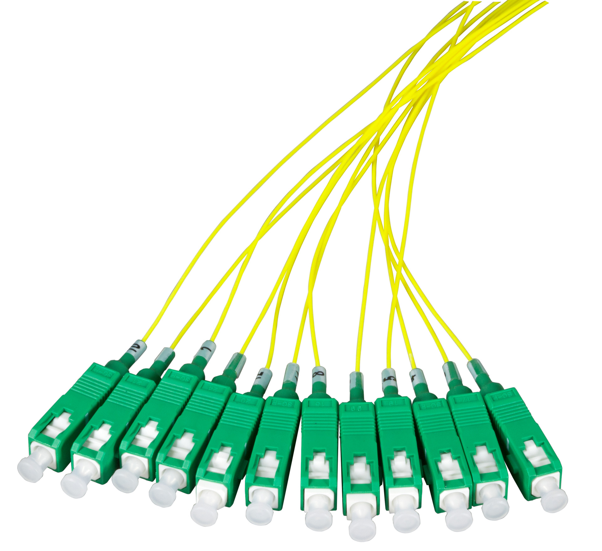 Faserpigtail SC/APC 9/125µ G657A2,gelb, 2m