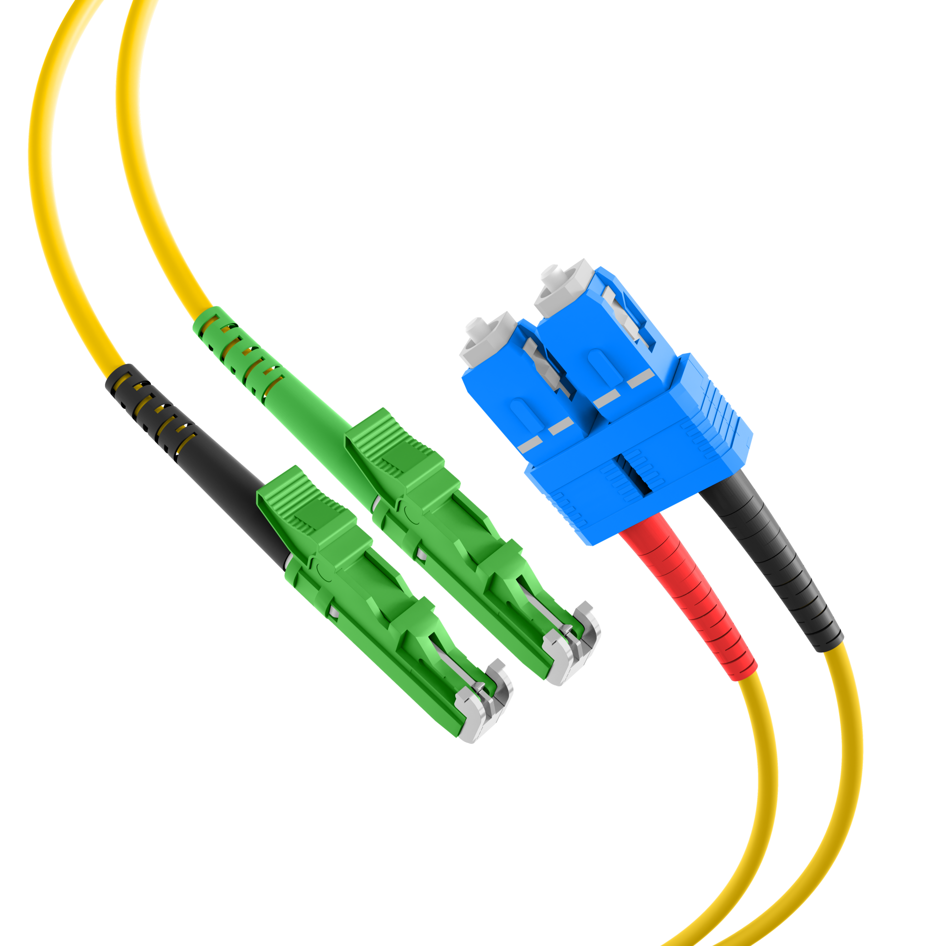 Duplex Patchkabel E2000™/APC-SC OS2 35m 3mm gelb G657A1 Grade C