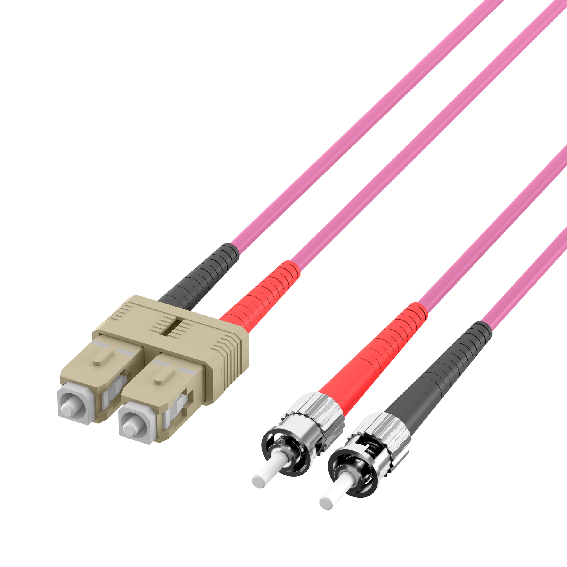 Duplex Patchkabel SC-ST OM4 3m LSZH 3mm erikaviolett