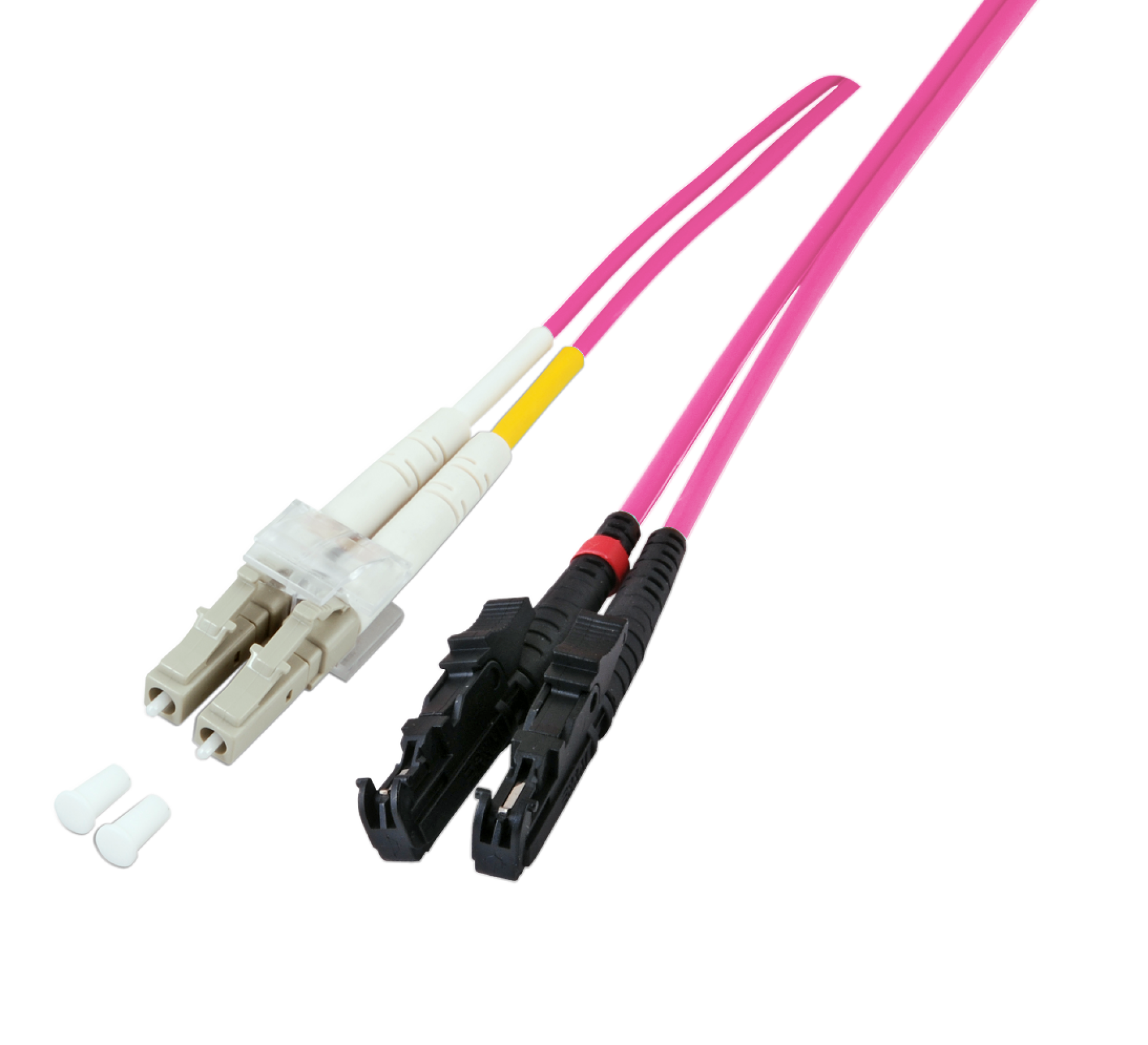 Duplex Patchcable E2000®-LC OM4 1m LSZH 2mm heatherviolet