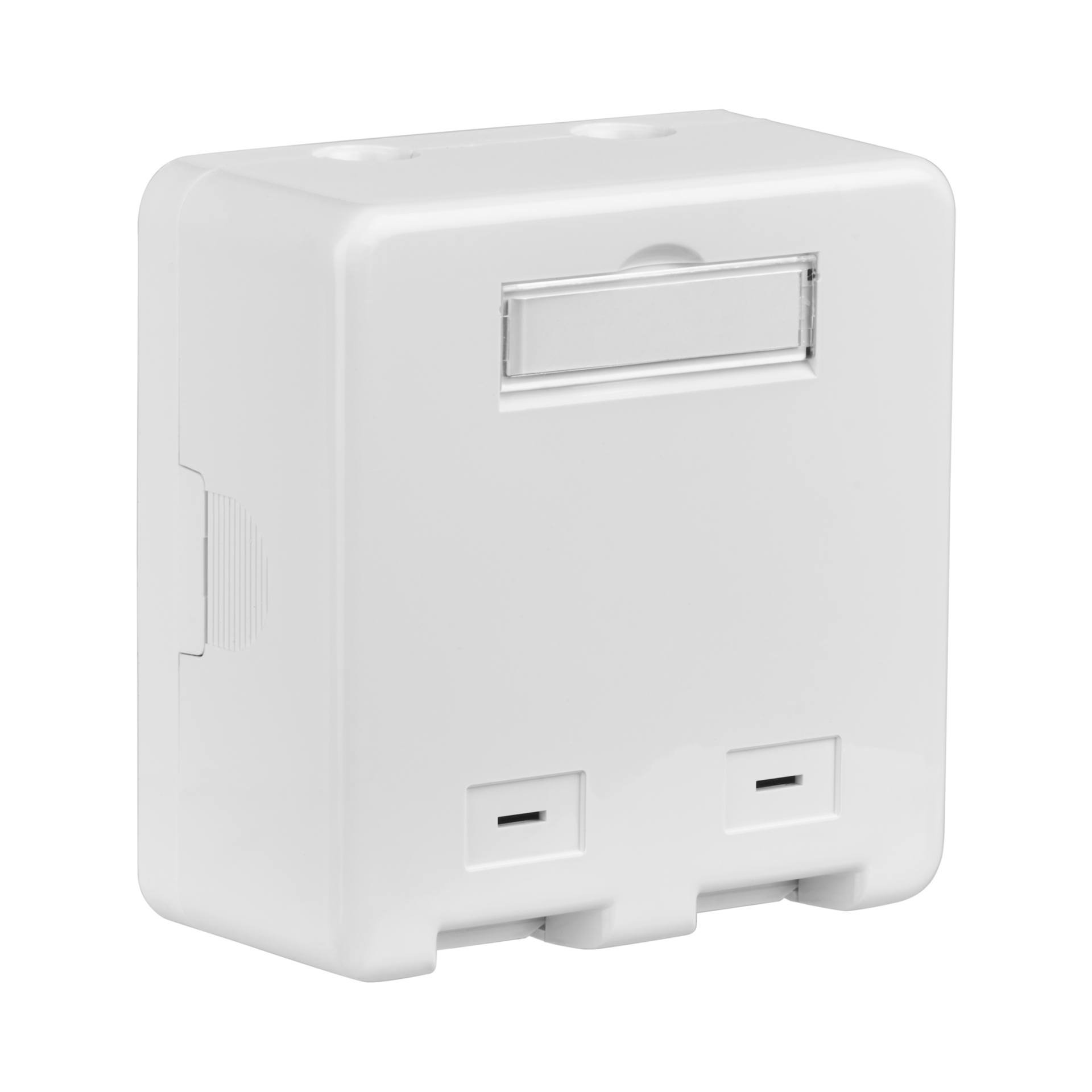 Keystone Verteilerbox Aufputz, 2-Port, Staubschutz selbstschließend