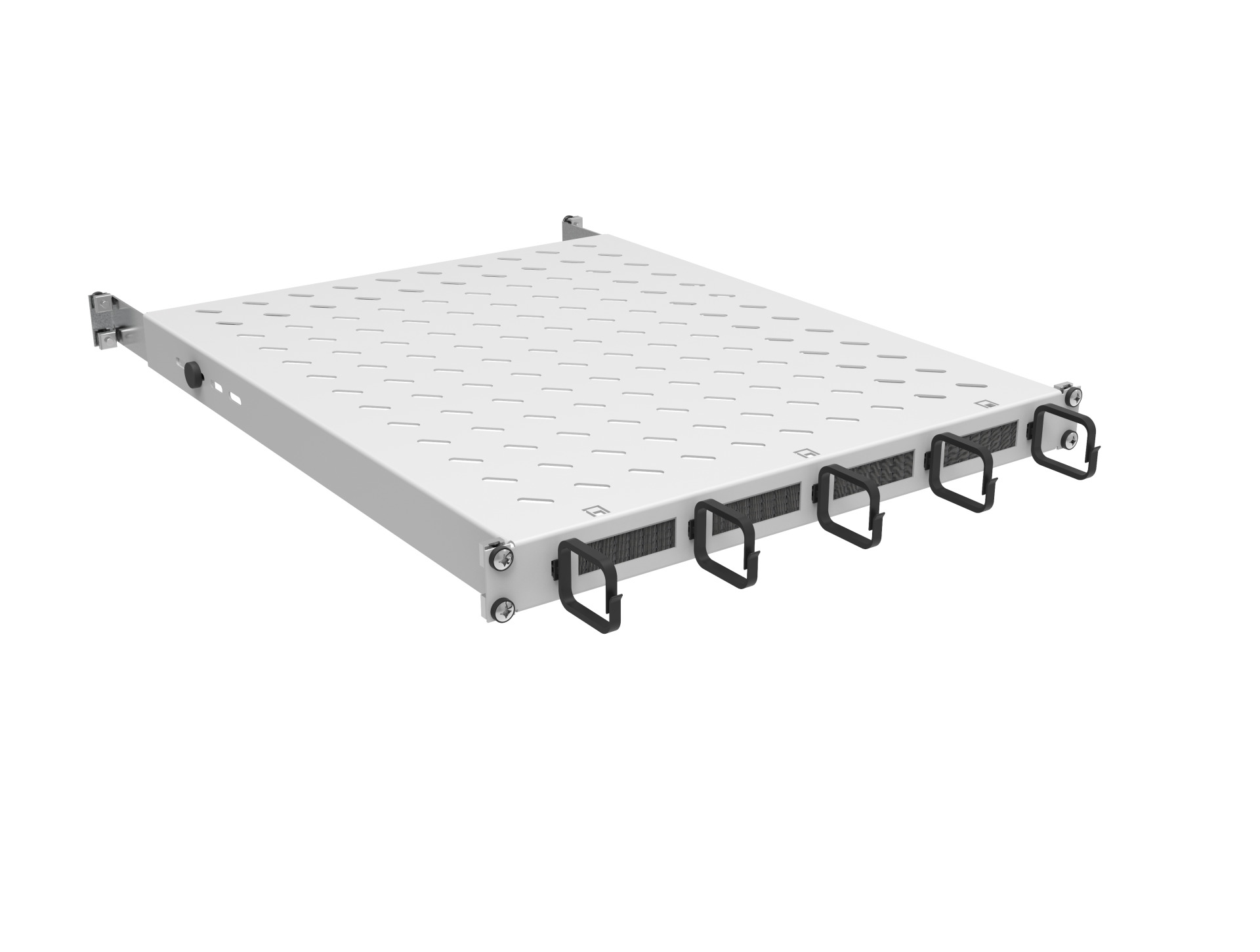 19" 1HE Fachb. fest mit Kabelf., ET 750..850 mm, 120 kg, ST 1000, RAL7035