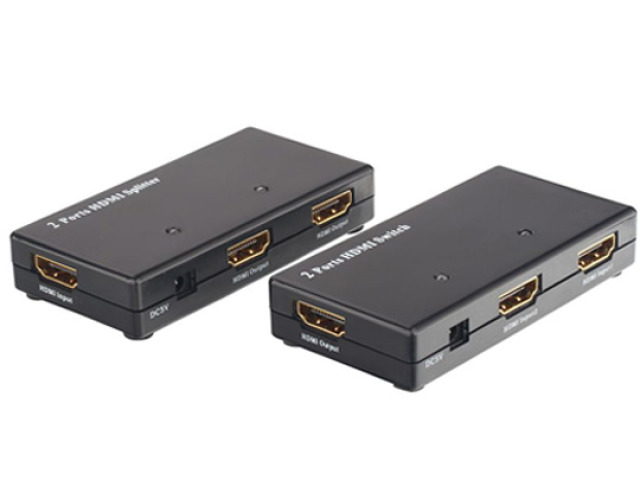 HDMI Splitter, Full HD 1080p, 3D, 2-Port,