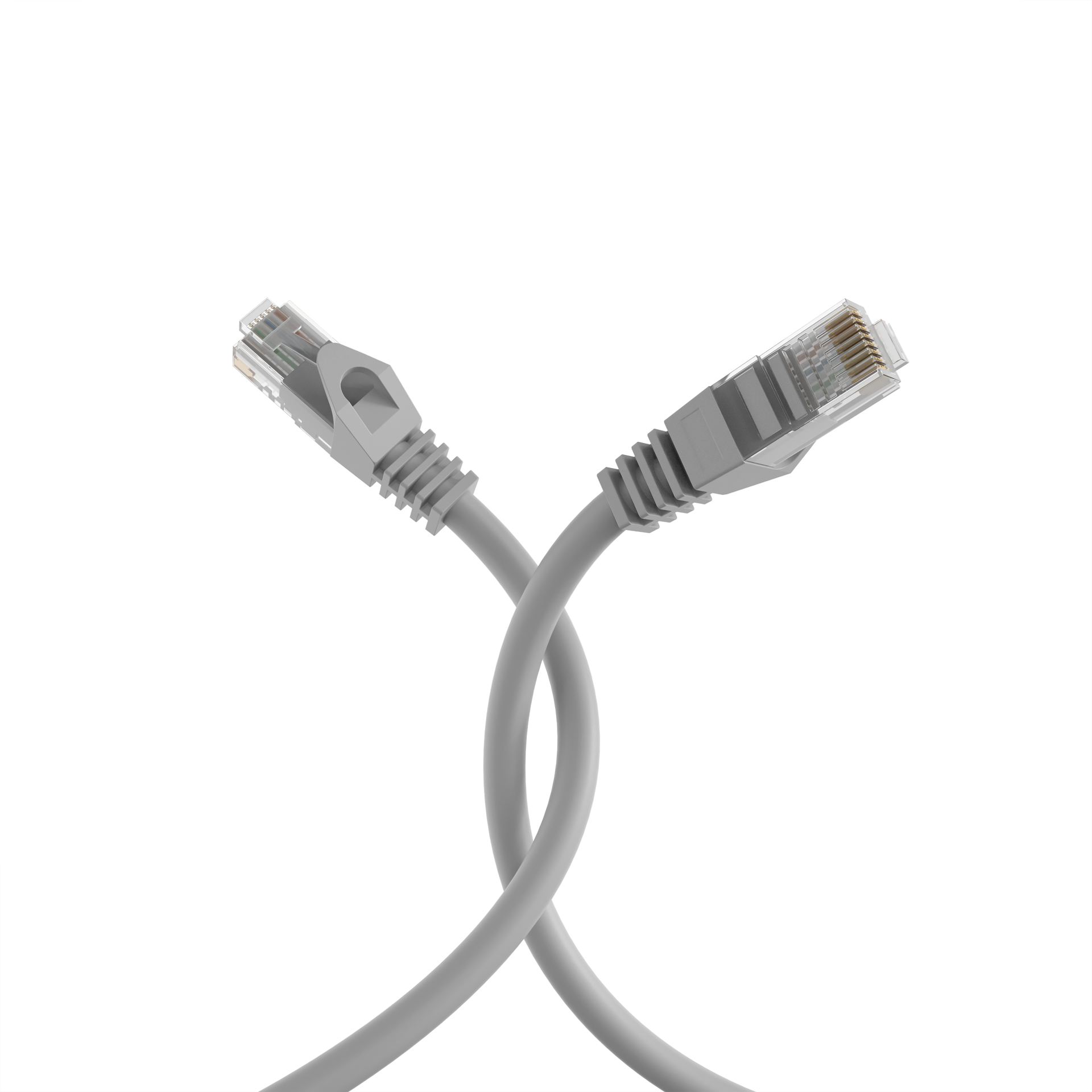 RJ45 Patchkabel Cat.5e U/UTP LSZH  CCA AWG24/7 grau 2m