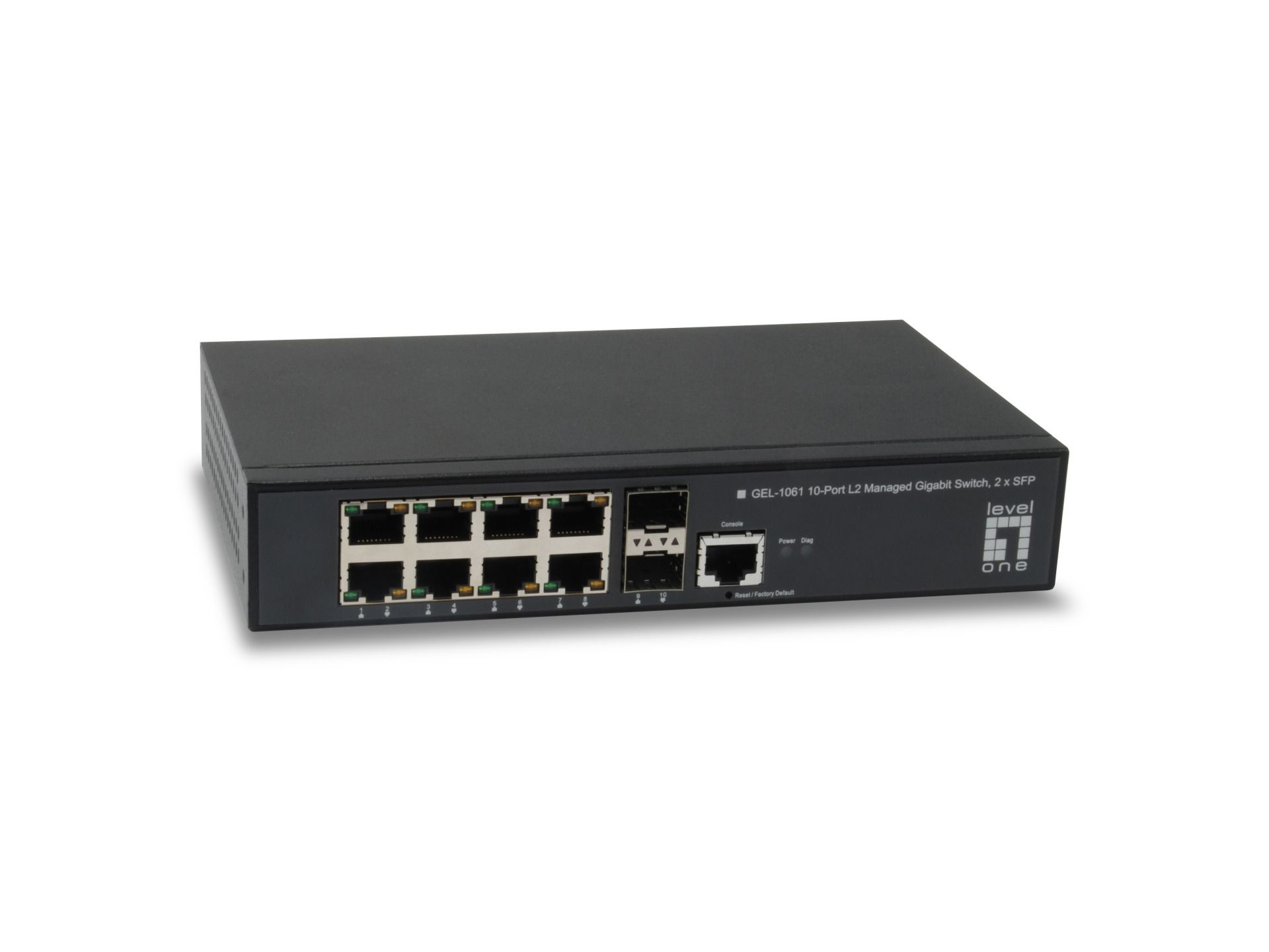 10-Port L2 Managed Gigabit Switch, 2x GE SFP