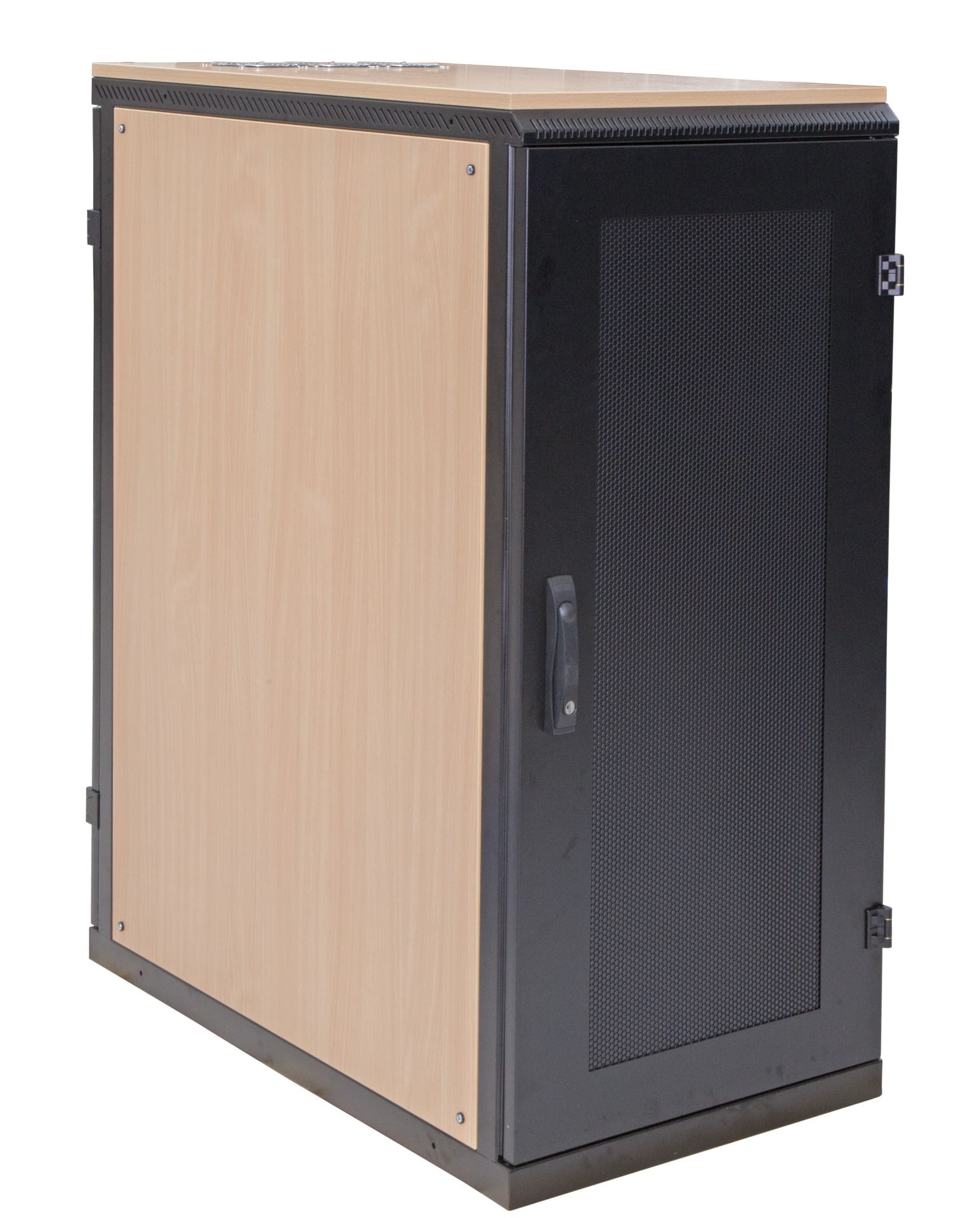 Server Cabinet 26U, 600 x 1000 mm Acoustically Insulated, Wood Design